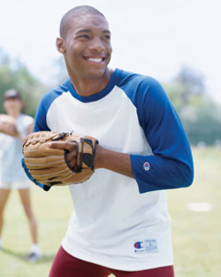 Champion cotton tagless baseball jersey