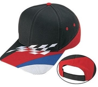 Racing Cap w/Flying Checkered flag