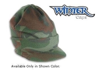Camo Knit Hat with embroidery, Wholesale Blank Caps 