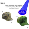 5 Panel Cotton Low Pro Camouflage Mesh Back