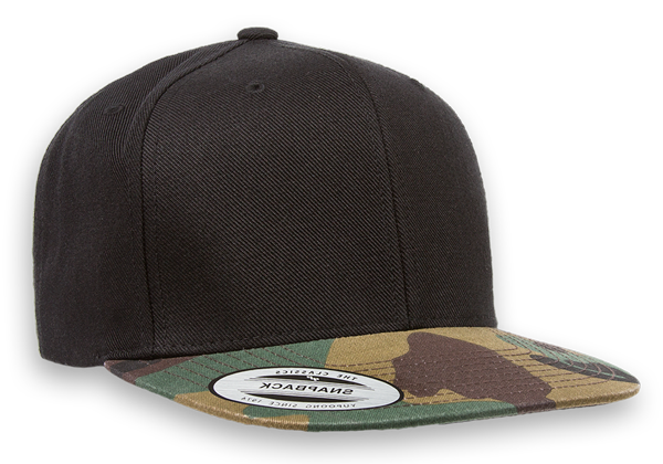 Camo | Bill Flat Flexfit Yupoong Yupoong Caps: Snapback Style CapWholesalers Hat