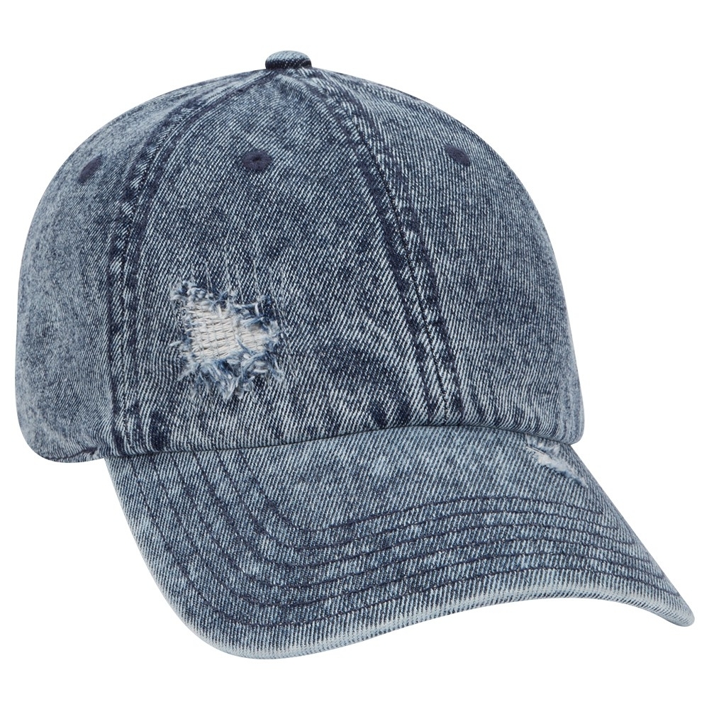 distressed denim cap