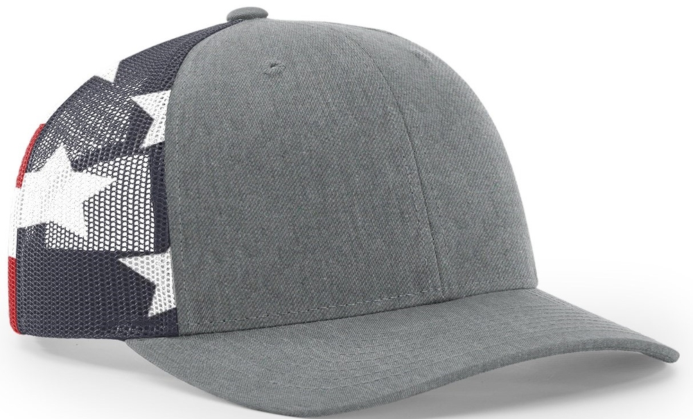 Trucker & 6 Cap Wholesalers Stars Hat Back Stripes Panel at Richardson Mesh