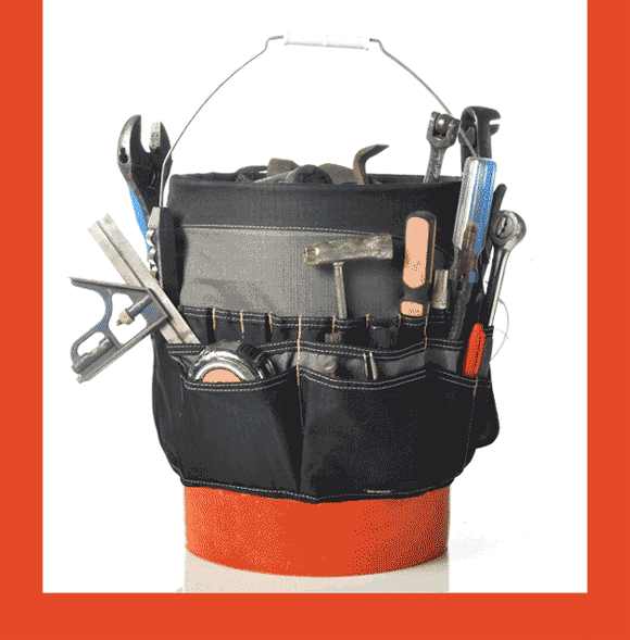 Dri Duck 1400 Bucket Tool Bag - Black One Size