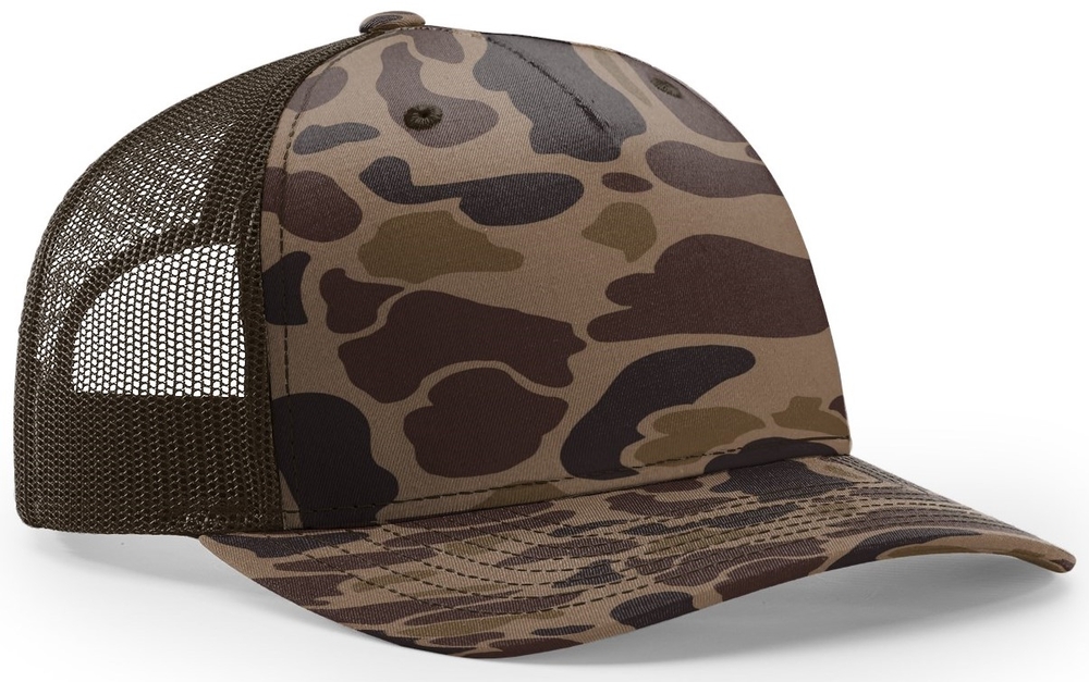 Richardson 5 Panel Duck Camo Printed Trucker Mesh Back image