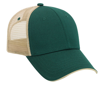 Otto Cotton Twill Colored Edge Visor Low Profile Pro Style Mesh Back Cap | Wholesale Blank Caps & Hats | CapWholesalers