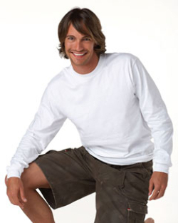Hanes Long-Sleeve Beefy-T, Tagless | Customized Mens Long Sleeve Tee