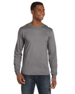 Anvil 4.5 oz Cotton Long-Sleeve Fashion-Fit Tee | Customized Mens Long Sleeve Tee