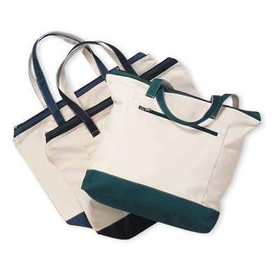 Organic Cotton 18 Canvas Shopper Tote with Gusset