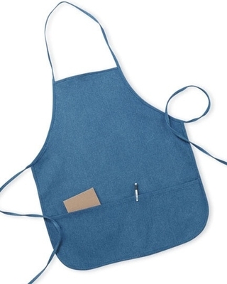 Medium Length Denim Chef Aprons: Wholesale Aprons From Cap Wholesalers