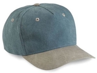 Wholesale Cobra Caps: 5-Panel Low Profile Two-Tone Stone Washed Hat
