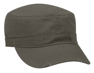 Otto Caps: Garment Washed Cotton Military Cap - CapWholesalers.com