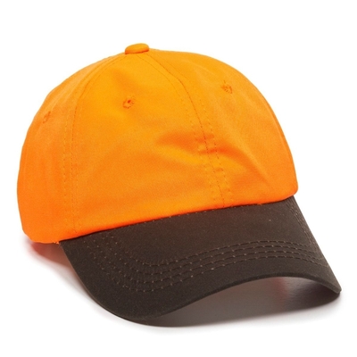 Outdoor Caps: Wholesale Blaze With Dark Brown Waxed Bill | Wholesale Camo Caps