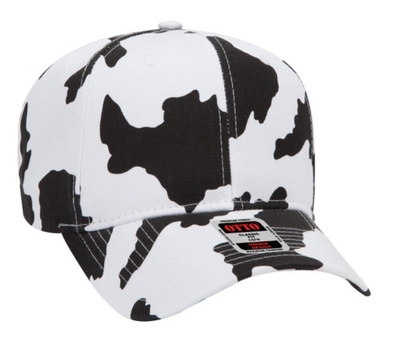 Otto Caps: Wholesale Cow Pattern Pro Style Cap - CapWholesalers.com