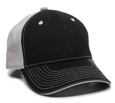 Outdoor Caps: Wholesale 6-Panel Cap With Sandwich Visor & Contrasting Stitch