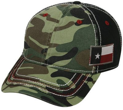 Outdoor Caps: Camo with Flag Cap | Wholesale Blank Caps & Hats | CapWholesalers