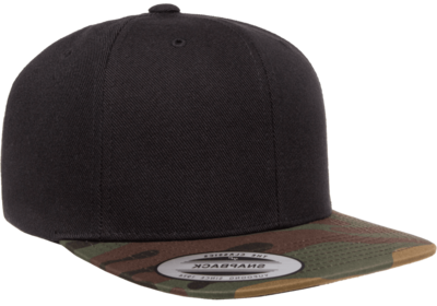 Yupoong Caps: Yupoong Flexfit Camo Flat Bill Style Snapback Hat | CapWholesalers