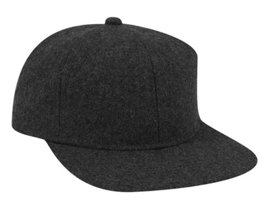 OTTO Cap 6 Panel Mid Profile Flat Visor Strapback Hat | Wholesale 6 Panel Baseball Hats