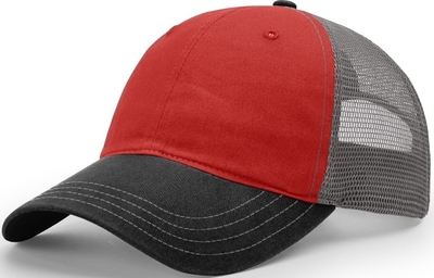 Richardson Hats: Tri-Color Garment Washed Snapback Trucker Hats | CapWholesalers