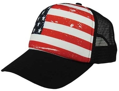 Wholesale Mega Caps: USA Trucker Snapback Cap | Wholesale Blank Hats