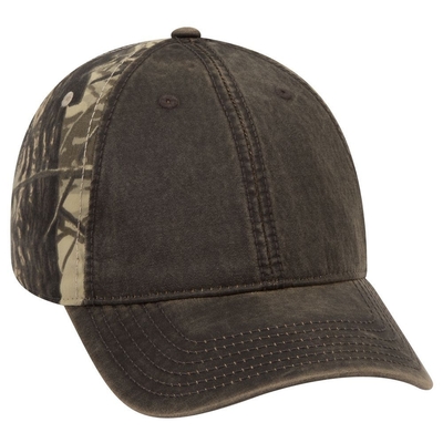 Camo Garment Washed Cotton Twill Heavy Washed Wax Coated Low Profile | Camouflage Caps : Camo Caps