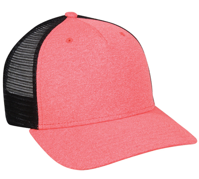 Outdoor Heathered Poly Trucker Mesh | Wholesale Blank Caps & Hats