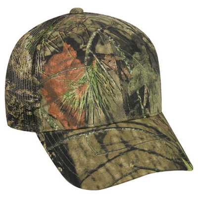 Outdoor Camo Structured Mesh Back Plastic Snap Cap - CapWholesalers