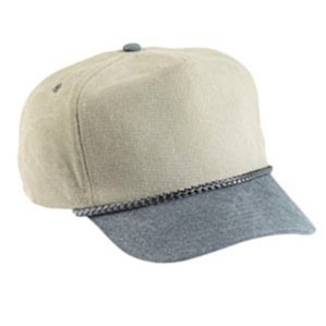 Cobra 5-Panel Two Tone Stone Washed Canvas | Wholesale Blank Caps & Hats | CapWholesalers