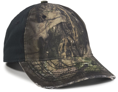 Outdoor Oil Stained Cotton Twill Baseball Cap w/Frayed Visor | Wholesale
