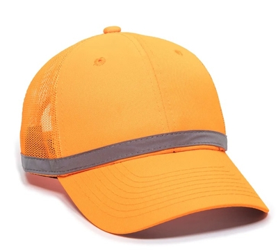 Outdoor 6 Panel ANSI Reflective Crown Taping Anti Glare Mesh Back | Wholesale Blank Caps & Hats | CapWholesalers