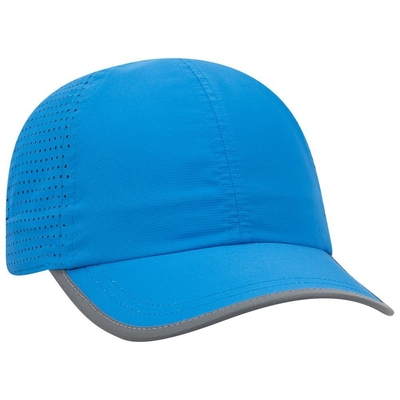 Otto Caps: 6 Panel Polyester Pongee Reflective Edge Running Cap