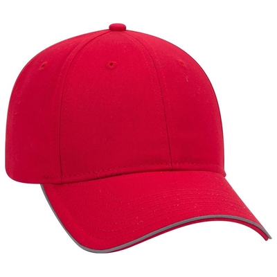 Otto 6 Panel Low Profile Reflective Piping Cap | Wholesale 6 Panel Baseball Hats