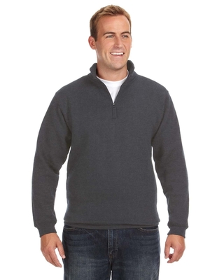 J America Adult Heavyweight Fleece Quarter-Zip | Mens Fleece/Outerwear
