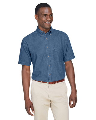 harriton denim shirts