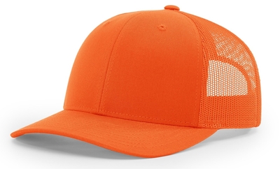 Richardson Blaze Orange Trucker Cap | Wholesale Blank Caps & Hats | CapWholesalers