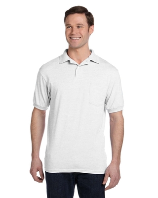 Hanes Adult 5.2 oz., 50/50 EcoSmart® Jersey Pocket Polo | Alpha/Broder Apparel