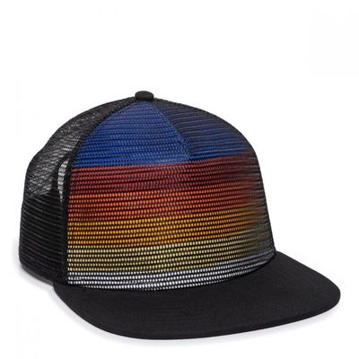 Outdoor Mesh Overlay Snap Back | Wholesale Trucker Mesh Hats