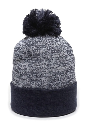 Outdoor Pixel Watch Hat With Pom Pom | Wholesale Knit Beanies
