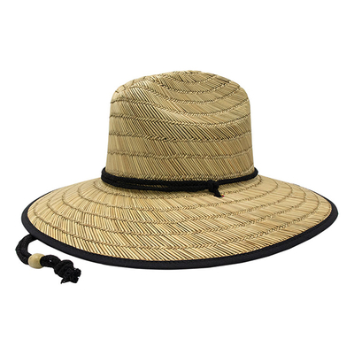 Mega Lifeguard Straw with Floral Underbrim | Wholesale Straw Hats