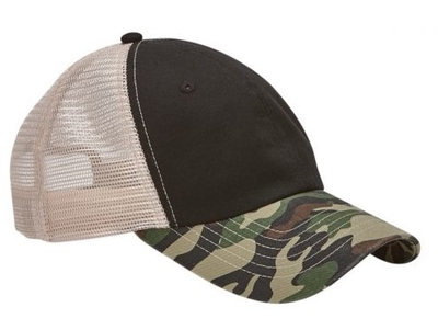 Sportsman Camo Washed Relaxed Chino Mesh | Camouflage Caps : Camo Caps