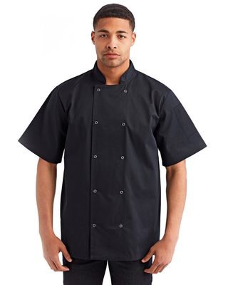 AlphaBroder Reprime Unisex Studded Front Short Sleeve Chef's Coat | APRONS