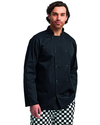 AlphaBrodReprime Artisan Collection Unisex Studded Front Long Sleeve Chef's Coat | APRONS