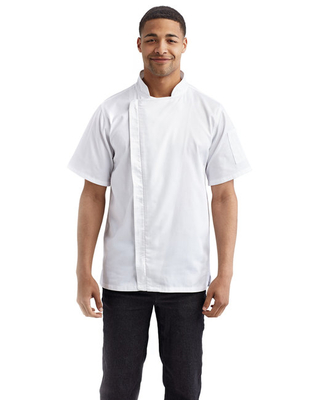 AlphaBroder Reprime Artisan Collection Unisex Zip Close Short Sleeve Chef's Coat | APRONS