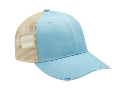 Adams Pigment Dyed Ollie Distressed Cap | Wholesale Trucker Mesh Hats