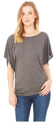 Bella+Canvas: Wholesale Apparel Blank Flowy Draped Sleeve T-Shirt