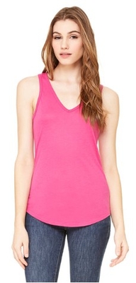 Bella + Canvas Ladies' Flowy V-Neck Tank - Cap Wholesalers