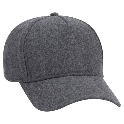 Otto Five Panel Low Profile Melton Wool Blend Cap | Blank 5 Panel Hats:  Wholesale Golf
