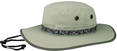 Mega Juniper Taslon UV Sun Hat with Jacquard Ribbon