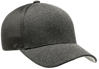 Wholesale Caps: UniPanel Trucker Golf Hats Caps. Blank Melange Flexfit
