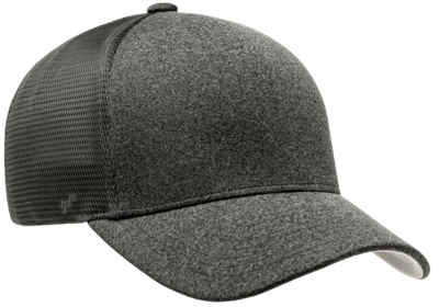 Flexfit Caps: UniPanel Melange Trucker Golf Caps. Wholesale Blank Hats